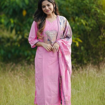 chanderi silk suit