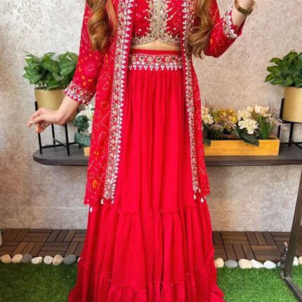 Party Wear Shrug lahenga