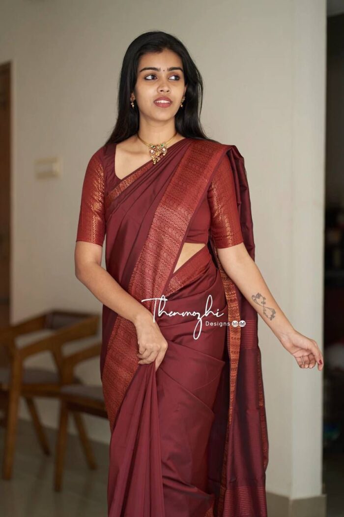 Soft Lichi silk saree