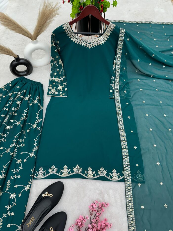 top plazzo with dupatta