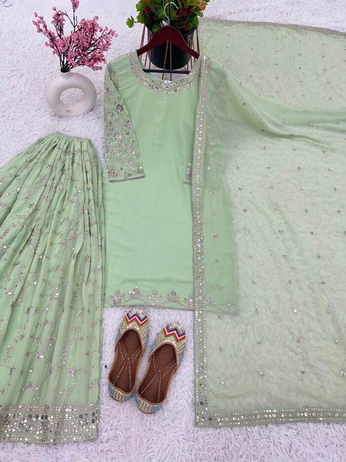 top plazzo with dupatta