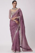 thread work saree