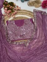 thread work saree