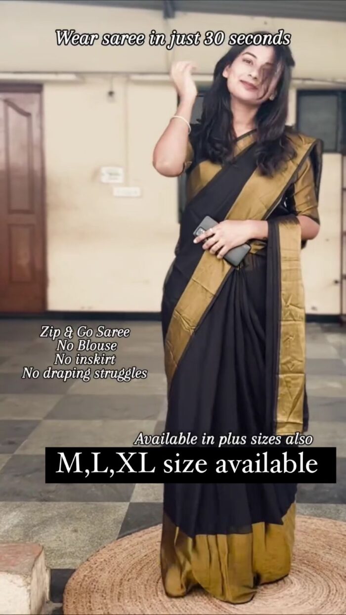 black saree for women