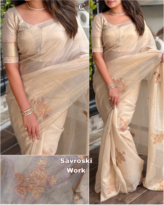 Organza silk saree