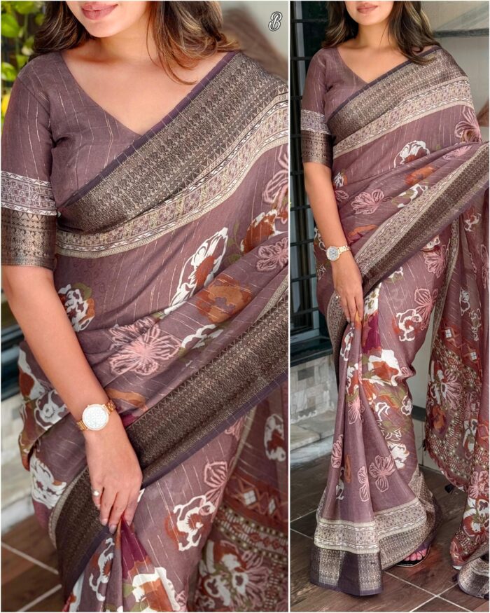 Delta moss saree