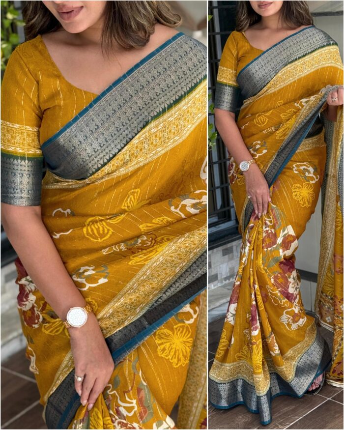 Delta moss saree