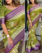 Delta moss saree