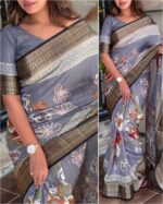 Delta moss saree