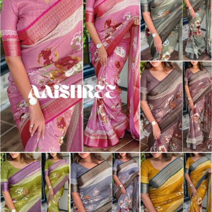 Delta moss saree