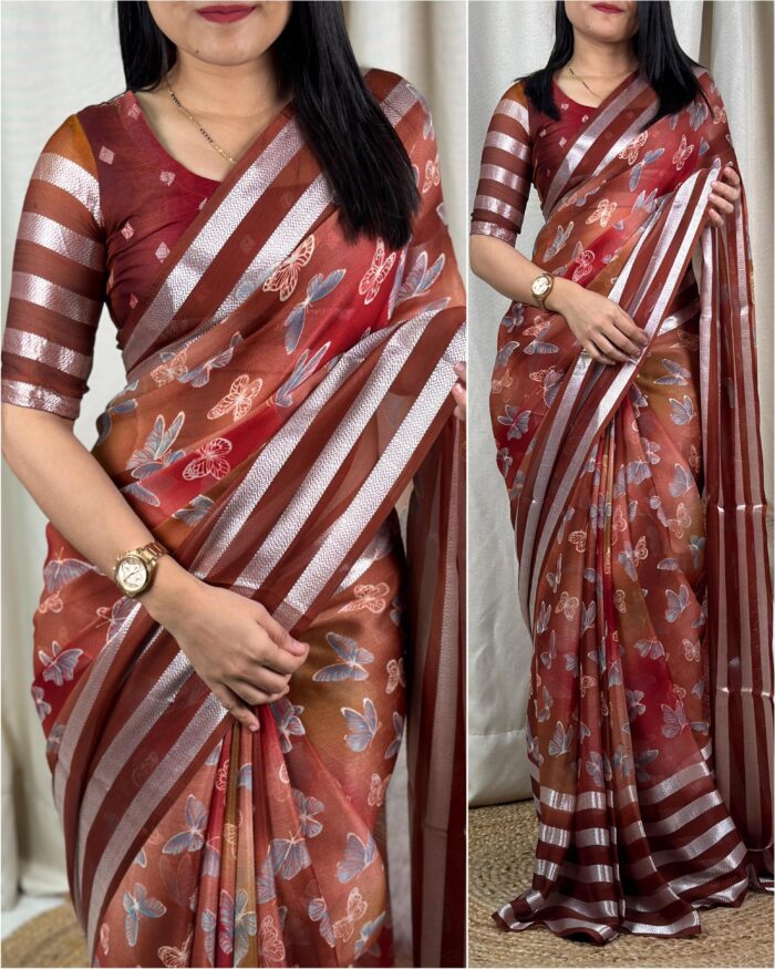 Chiffon saree for women