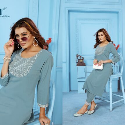 Rinkal Cotton Kurti Pant Set