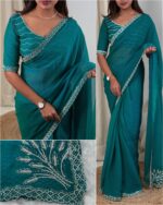 Satin saree for women