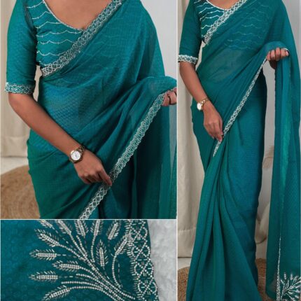 Satin saree for women