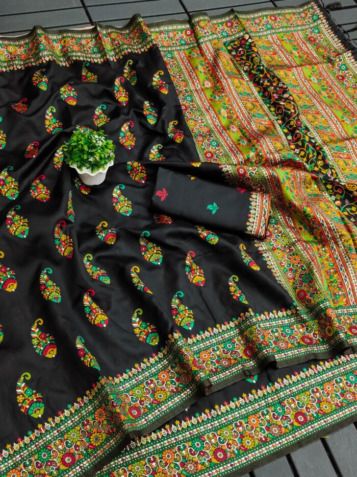 Pashmina silk saree