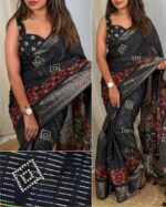 Muslin cotton saree