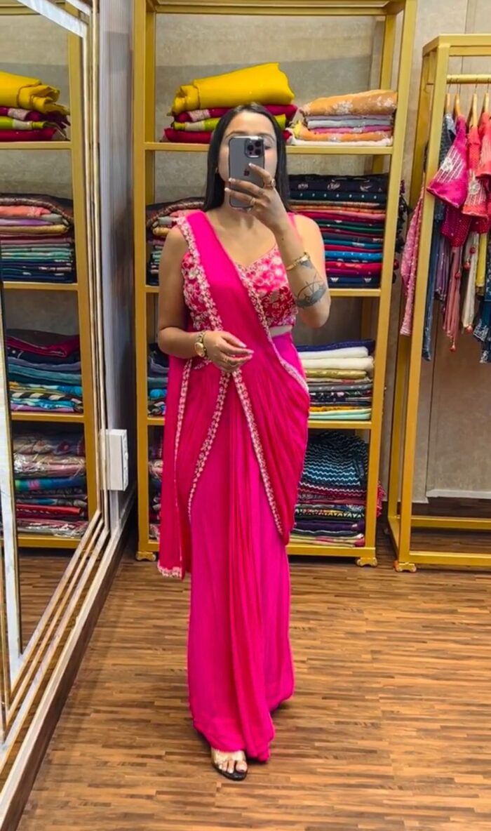 ready to wear lehenga-saree