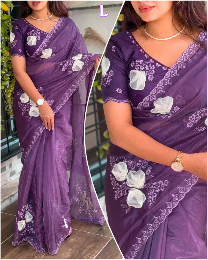 Crystal silk saree