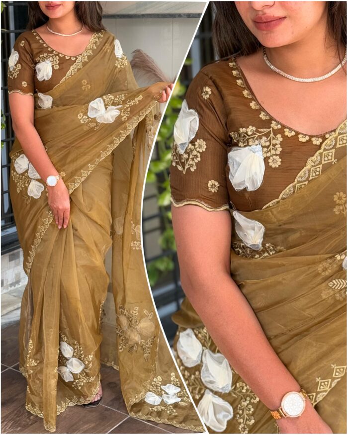 Crystal silk saree