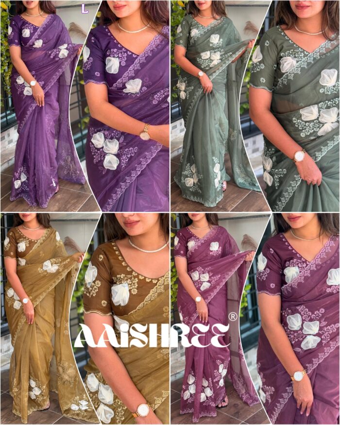 Crystal silk saree