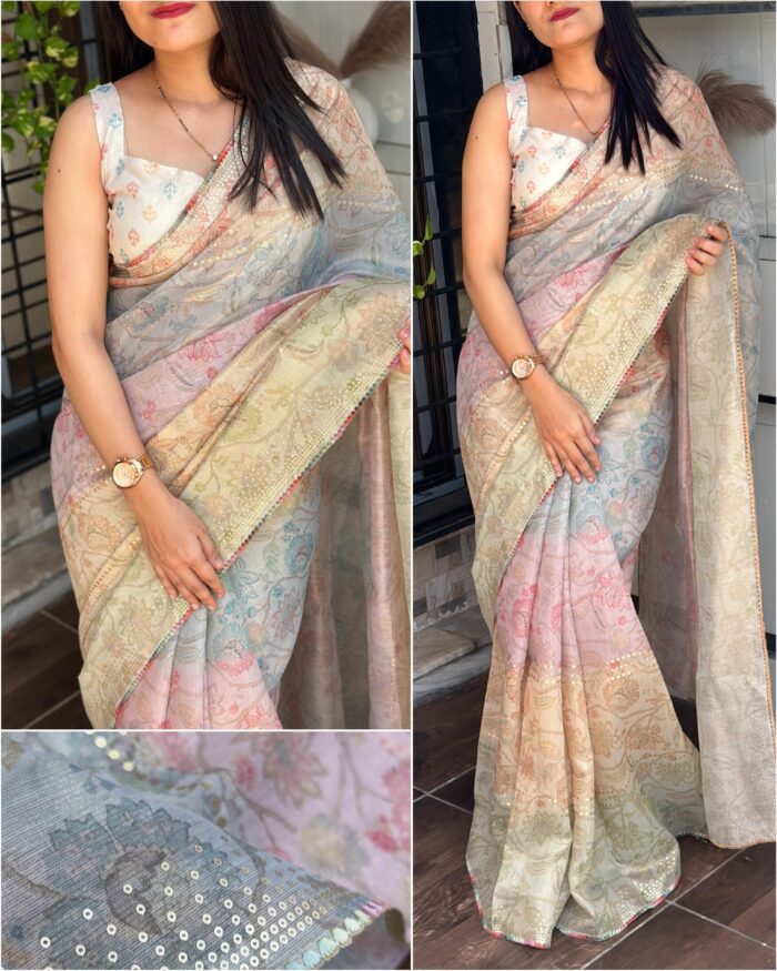 Organza saree