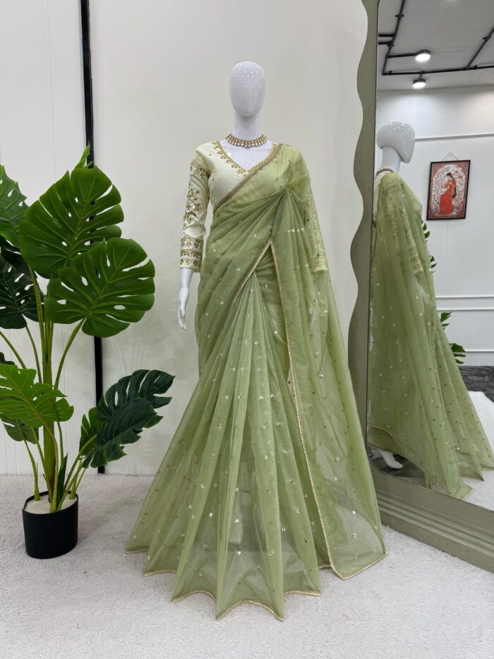 Twill Net Saree