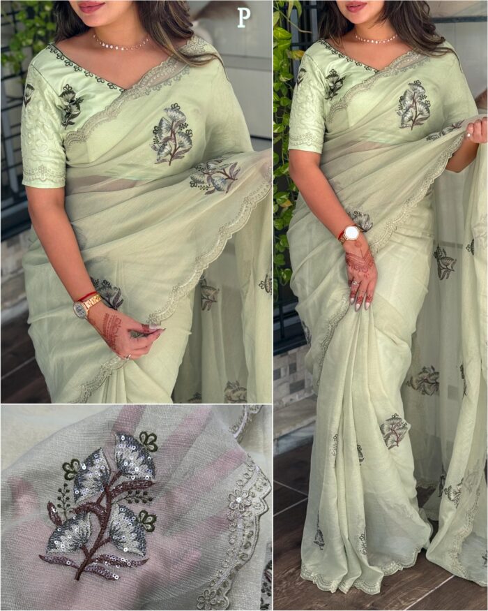 organza saree