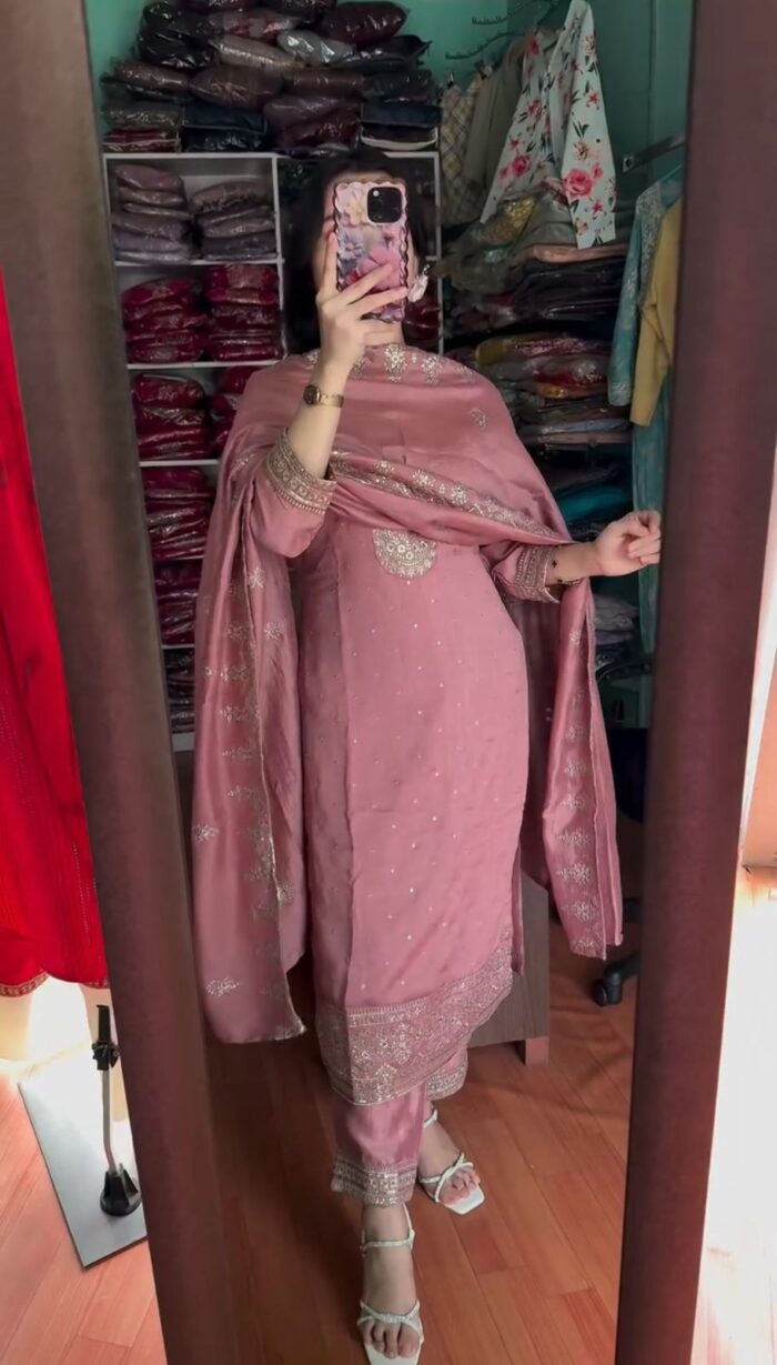 Silk Suit with Dupatta