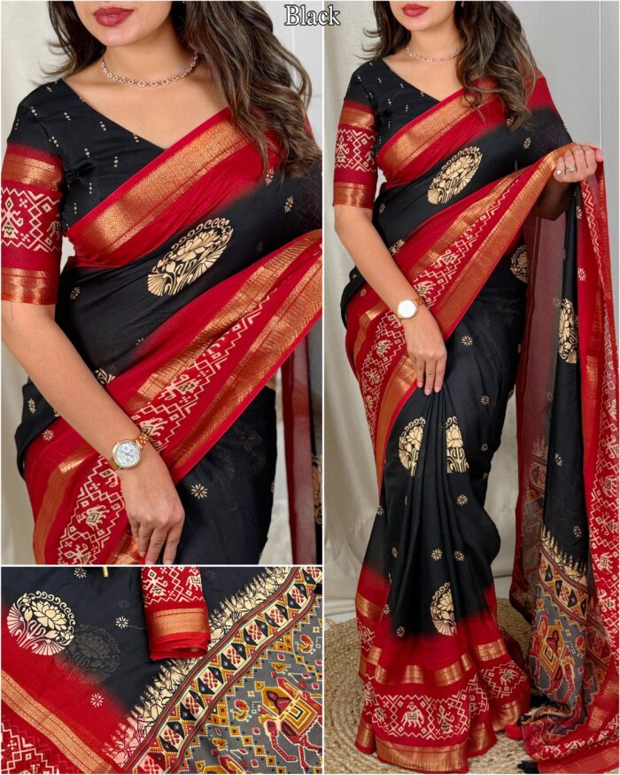 Dull moss saree