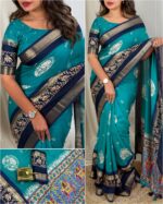 Dull moss saree